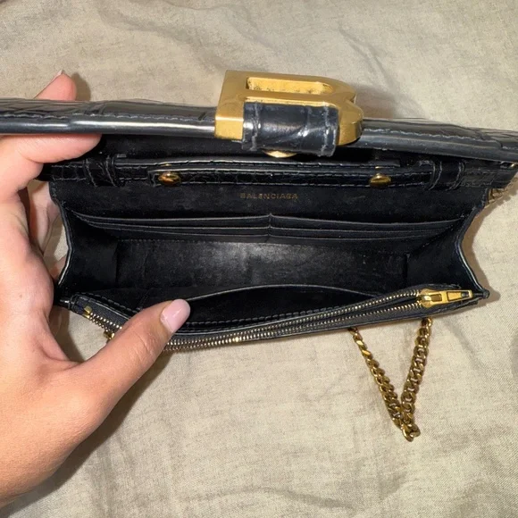 Black Balenciaga Crossbody Hourglass Bag - Picture 7 of 7